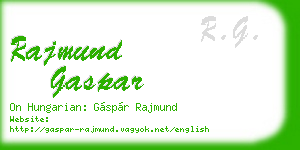 rajmund gaspar business card
