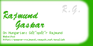 rajmund gaspar business card